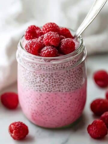 Raspberry Chia Pudding Sweetened with Maple Syrup Recipe
