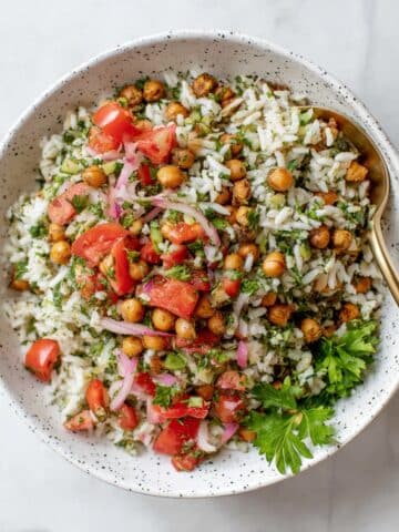 Herby Rice Salad with Crispy Za’atar Chickpeas Recipe