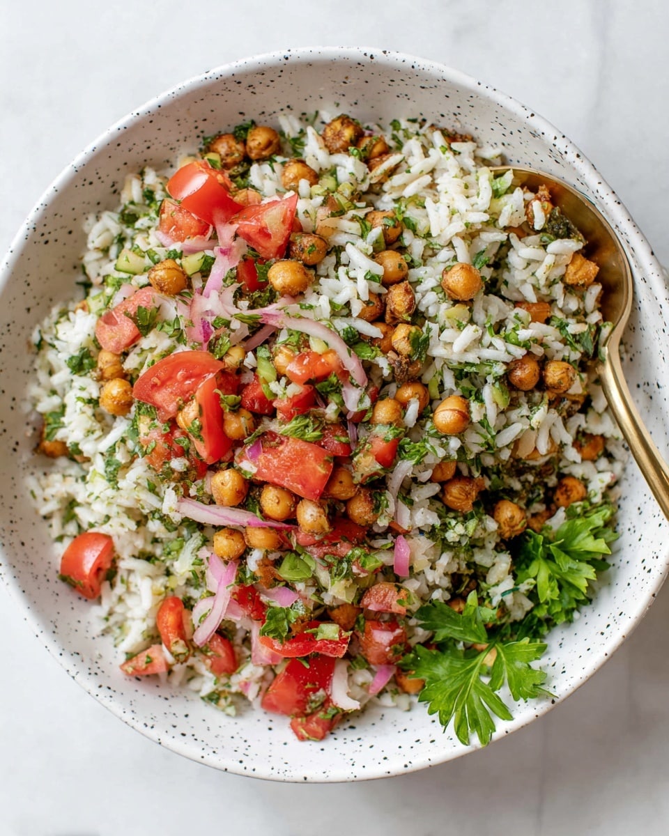 Herby Rice Salad with Crispy Za’atar Chickpeas: Fresh & Flavorful