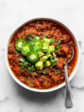 Slow Cooker No-Bean Beef Chili Recipe