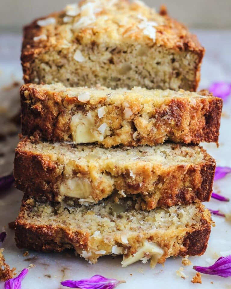 Hawaiian Banana Bread with Pineapple, Coconut & Macadamia Nuts Recipe
