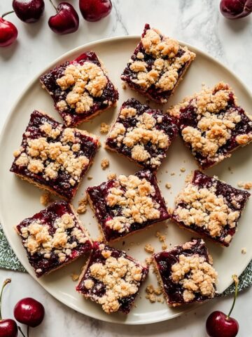 Cherry Pie Bars with Oatmeal Crumble (Gluten-Free & Vegan) Recipe