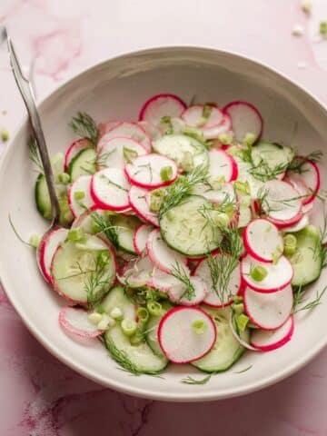 Creamy Dairy-Free Cucumber and Radish Salad Recipe