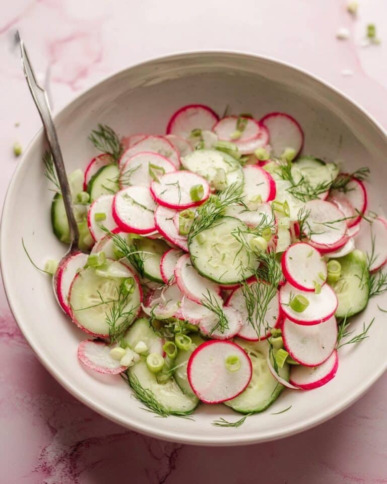 Creamy Dairy-Free Cucumber and Radish Salad Recipe