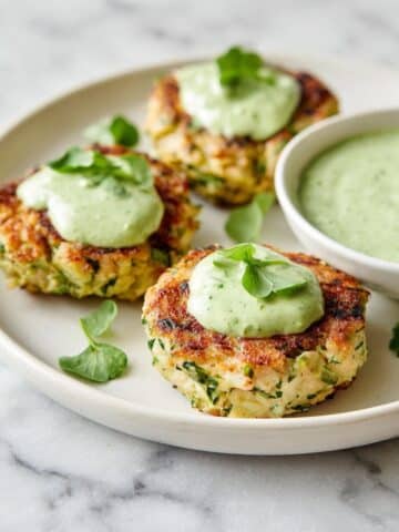 Chicken Zucchini Poppers with Cilantro Mayo Dipping Sauce Recipe