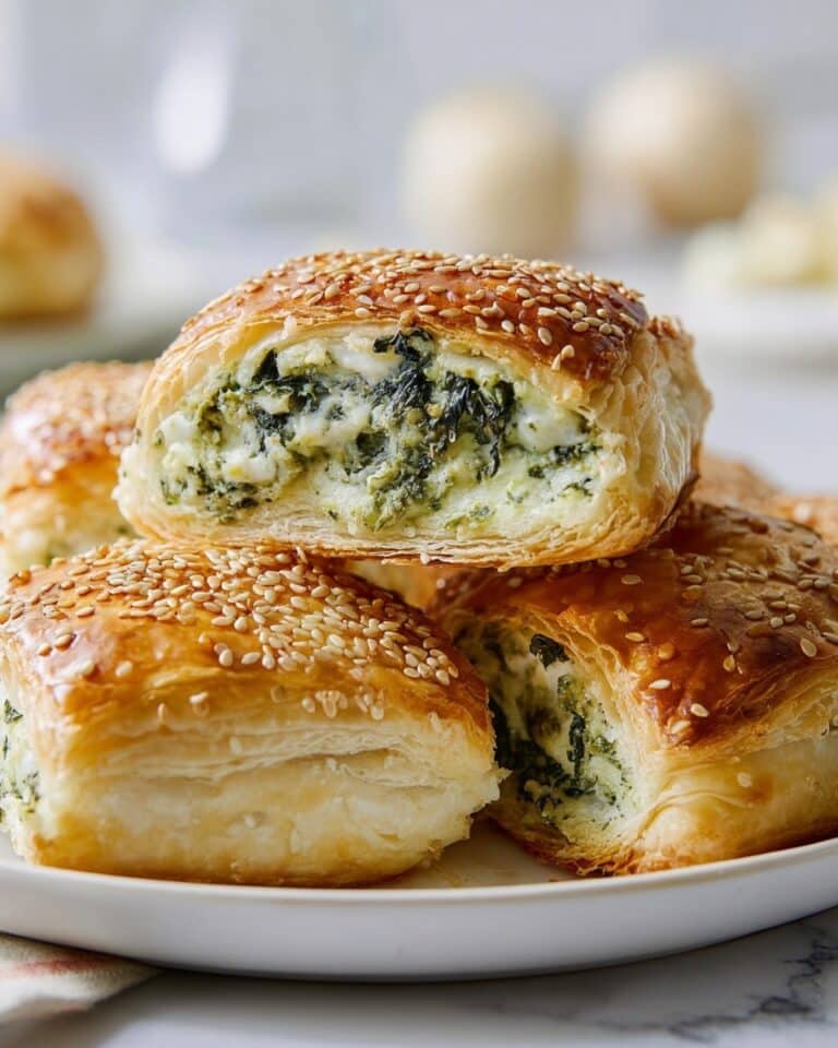 Spinach and Ricotta Puff Pastry Rolls Recipe