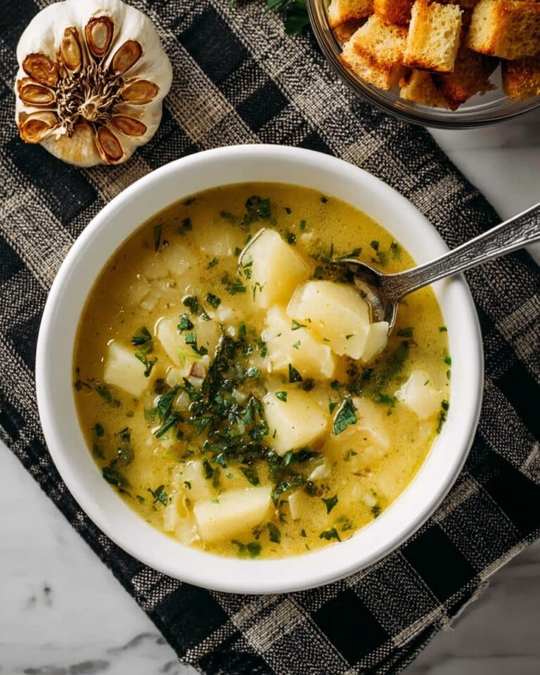 Roasted Garlic Potato Soup Recipe