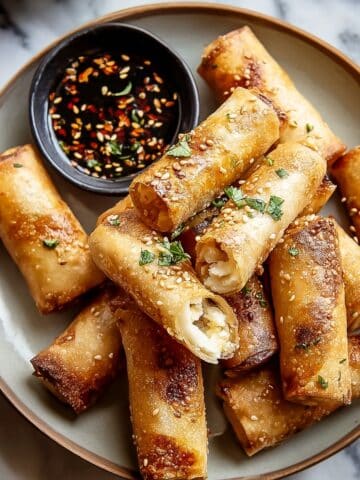 Crispy Oven Fried Feta Rolls Drizzled with Sweet Chili Honey Recipe