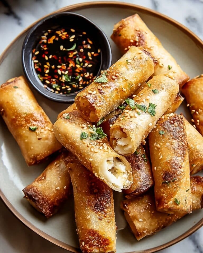 Crispy Oven Fried Feta Rolls Drizzled with Sweet Chili Honey Recipe