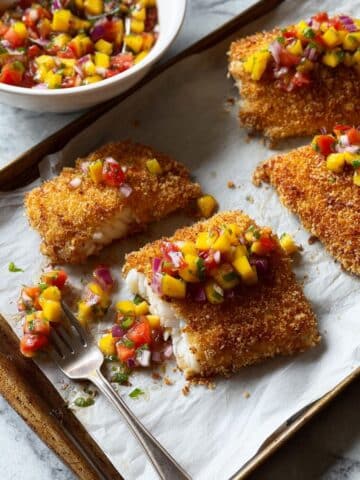 Coconut Crusted Fish With Mango Salsa Recipe