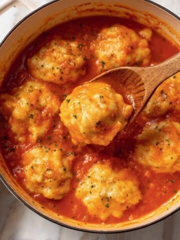 Tomato Soup with Cheddar Bay Dumplings Recipe