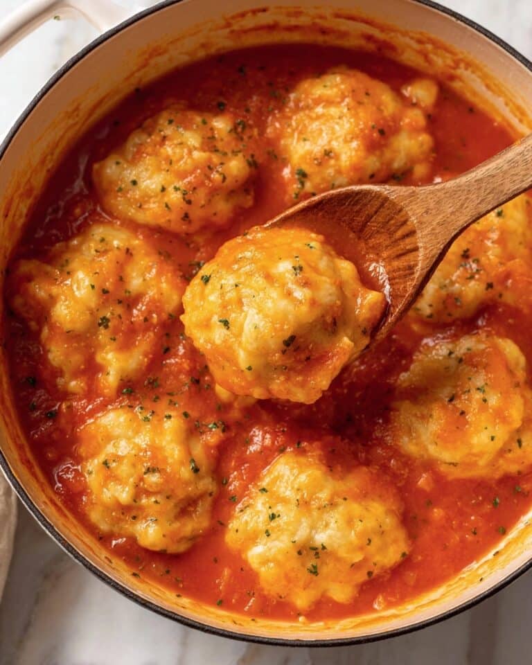 Tomato Soup with Cheddar Bay Dumplings Recipe