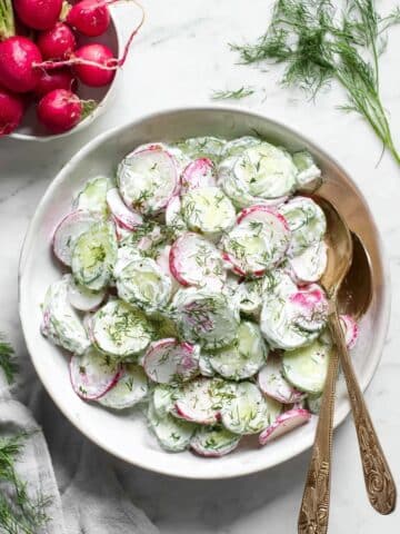 Cucumber Radish Salad with Yogurt Dill Dressing Recipe