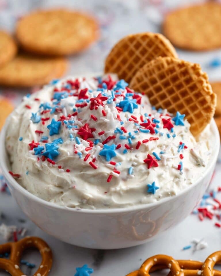 Red, White and Blue Funfetti Dip Recipe