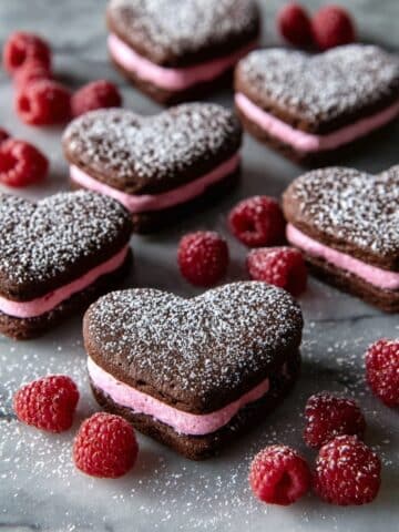 Heart-Shaped Brownie Hearts with Raspberry Buttercream Recipe