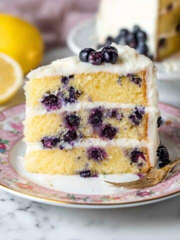 Lemon Blueberry Cake with Cream Cheese Frosting Recipe