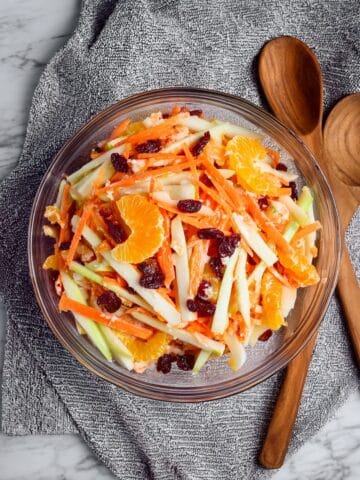 Carrot Apple Salad with Cranberries and Mandarin Recipe