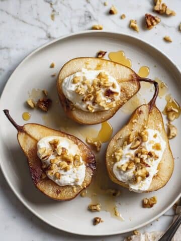 Simple Baked Pears with Honey Walnut Recipe