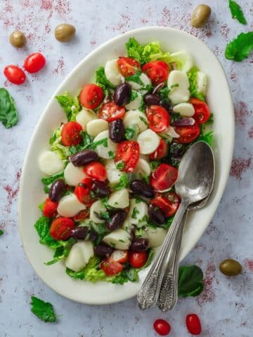 Hearts of Palm Salad with Cherry Tomatoes and Olives Recipe