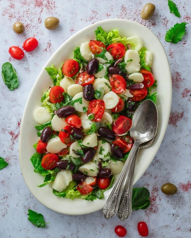 Hearts of Palm Salad with Cherry Tomatoes and Olives Recipe