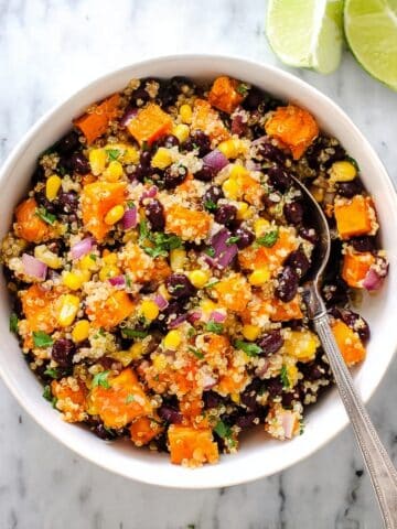 Roasted Sweet Potato Black Bean Quinoa Salad Recipe