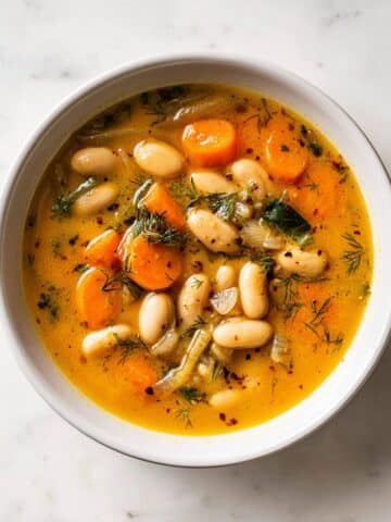 Brothy Carrot Butter Bean Soup Recipe