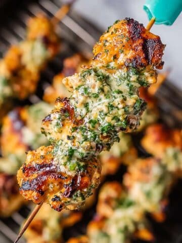 Air Fryer Garlic Parmesan Chicken Skewers Recipe