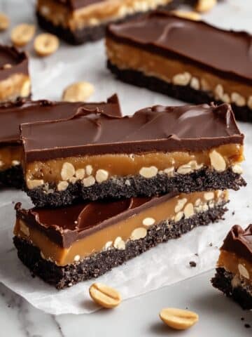 Vegan Double Chocolate Peanut Butter Caramel Bars Recipe
