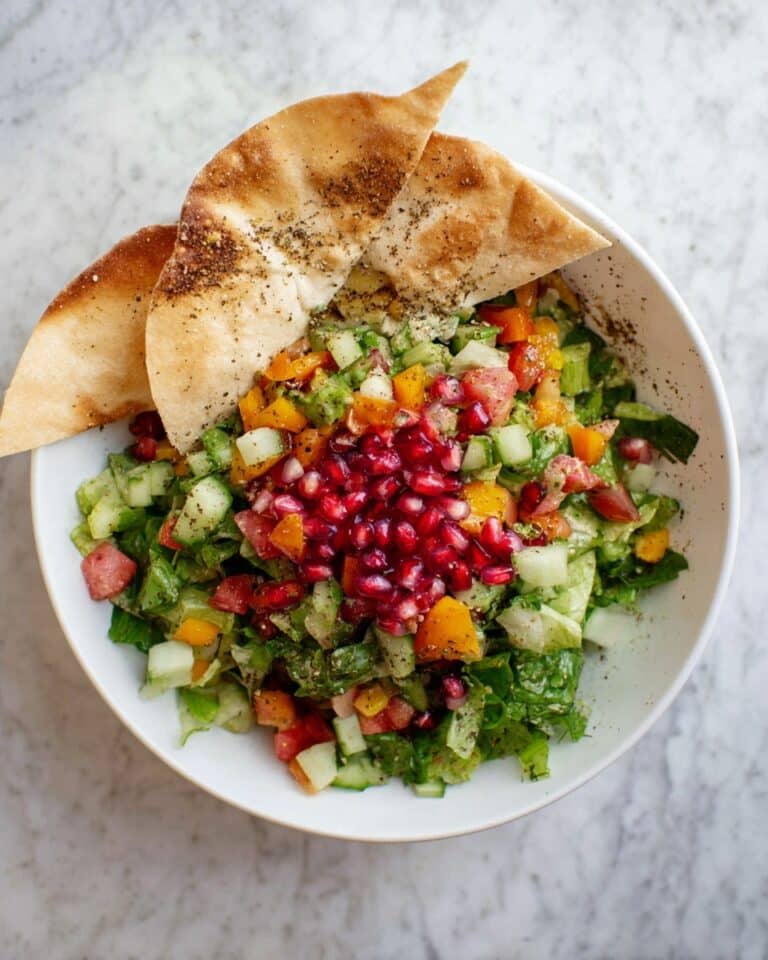 Lebanese Fattoush Salad with Fried Pita Chips Recipe