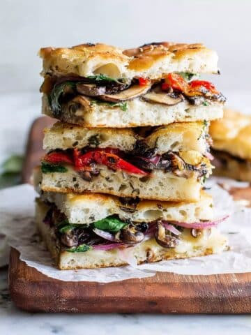 Mushroom and Goat Cheese Veggie Panini Recipe