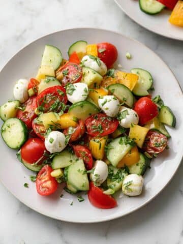 Cherry Tomato and Nectarine Salad with Fresh Herbs and Honey Vinaigrette Recipe