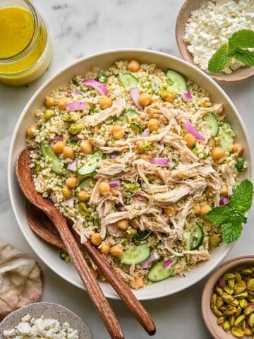 High Protein Jennifer Aniston Salad (Meal Prep Friendly!) Recipe