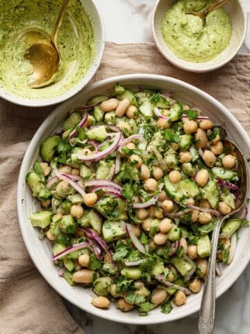 Marinated Cilantro Lime Bean Salad with Avocado Toasts Recipe