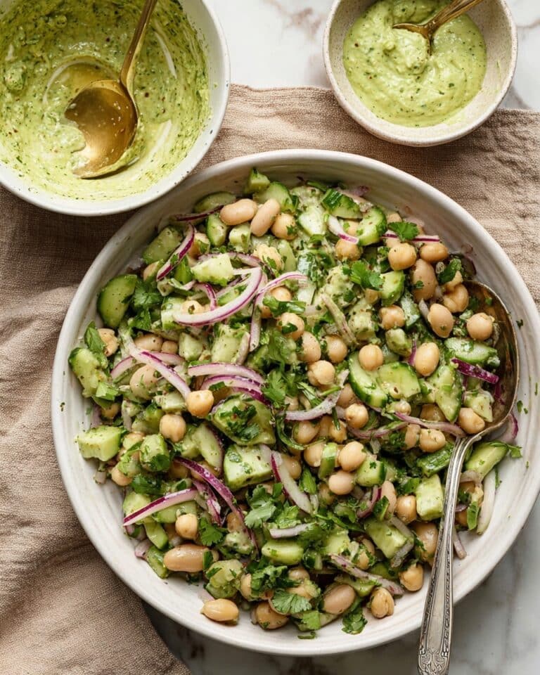 Marinated Cilantro Lime Bean Salad with Avocado Toasts Recipe