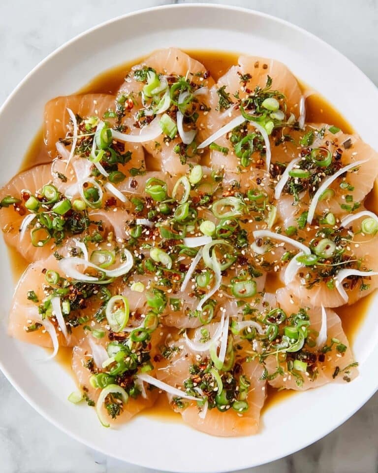 15 Minute Salmon Crudo with Citrus Soy Dressing Recipe