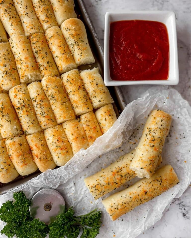 Quick & Easy Sheet Pan Breadsticks Recipe
