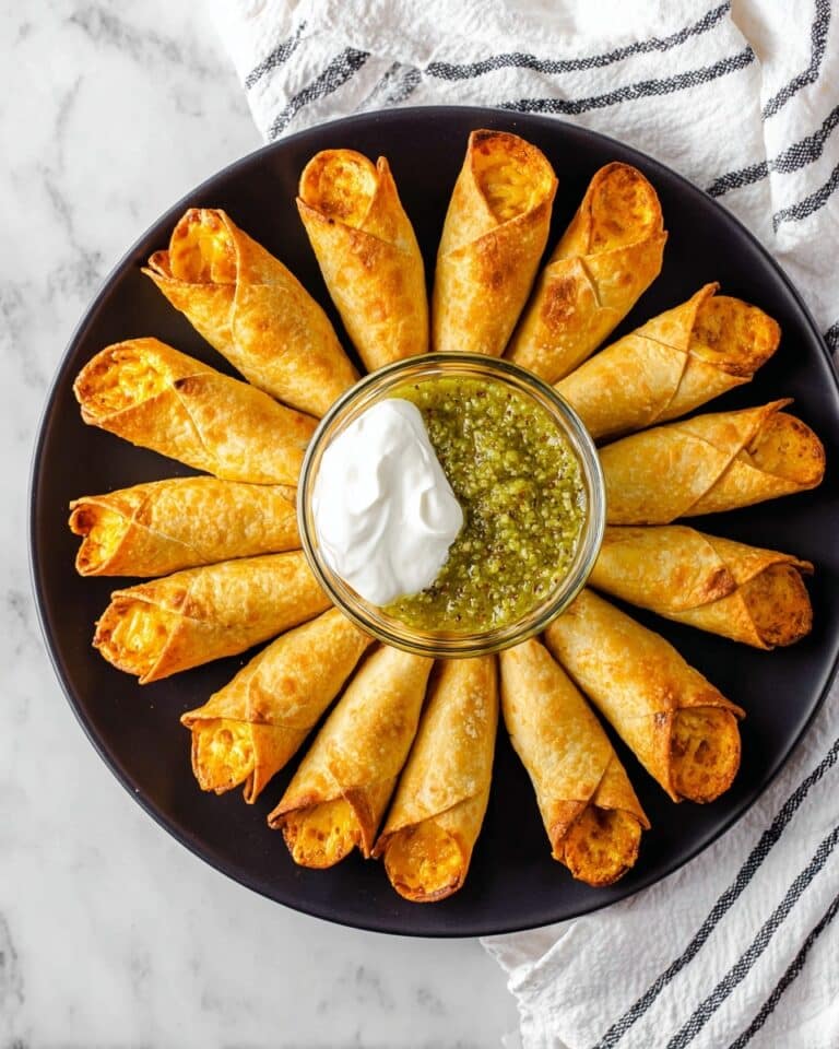 Baked Cream Cheese and Cheddar Antojitos with Basil Pesto Sour Cream Recipe