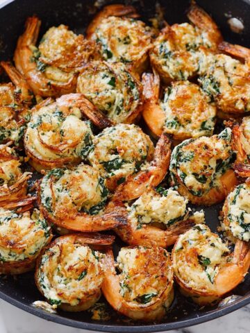 Stuffed Shrimp with Crab, Spinach, and Artichoke Filling Recipe