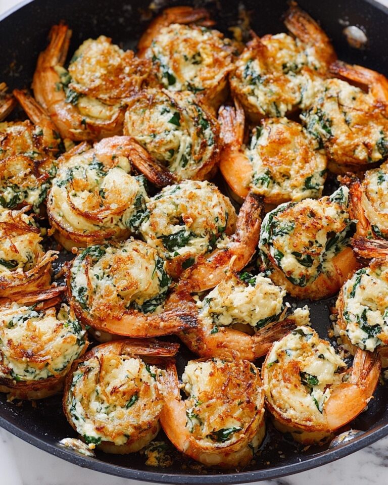 Stuffed Shrimp with Crab, Spinach, and Artichoke Filling Recipe