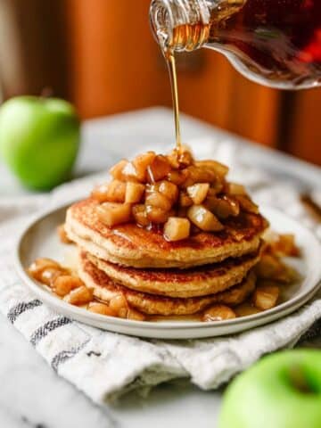 Apple Pancakes with Vanilla Maple Syrup Recipe