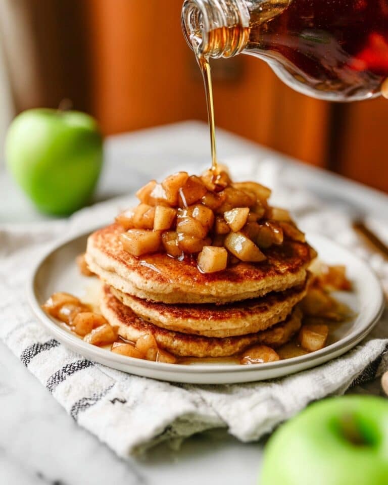 Apple Pancakes with Vanilla Maple Syrup Recipe
