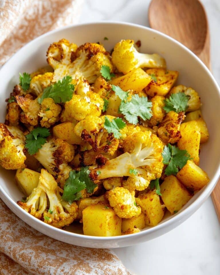 Baked Aloo Gobi Vegan Indian Spiced Potato Cauliflower Recipe