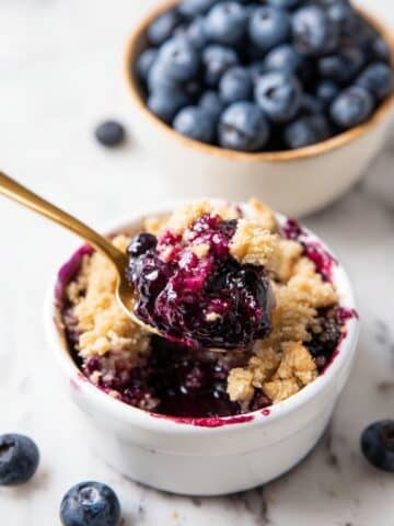 Single-Serve Blueberry Cobbler Recipe