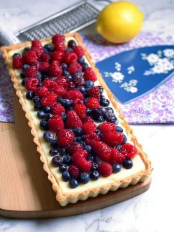 Anniversary Berry Tart with Vanilla Bean Pastry Cream Recipe