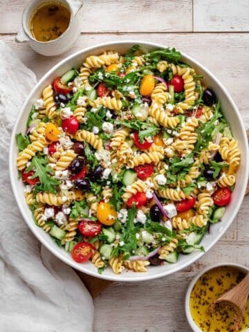 Greek Chickpea Pasta Salad Recipe