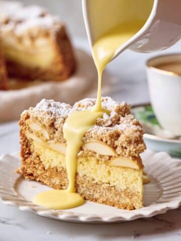 Irish Apple Cake with Vanilla Pudding Sauce Recipe