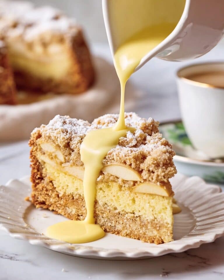Irish Apple Cake with Vanilla Pudding Sauce Recipe