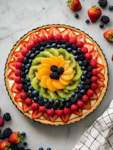Fruity Dessert Pizza with Cookie Crust and Cream Cheese Frosting Recipe