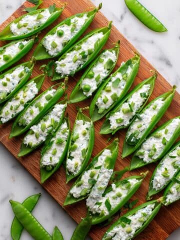 Crab and Cream Cheese Stuffed Snow Peas Recipe
