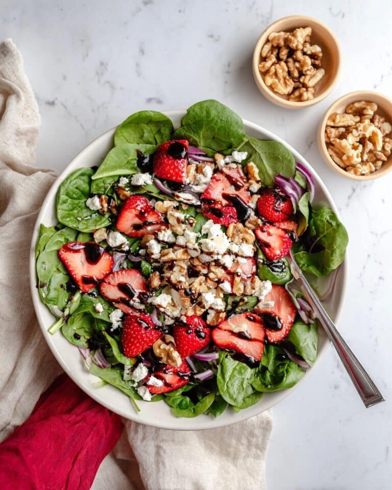 White Bean Strawberry Feta Spinach Salad Recipe